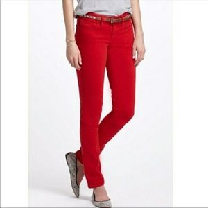 Pilcro Cords Stet Skinny Red Slim Skinny Corduroy